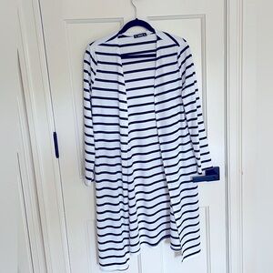 🖤🤍 SHEIN Long Black And White Striped Cardigan